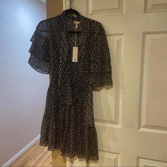 Rebecca Taylor cheetah print ruffle dress - Picture 5 of 7